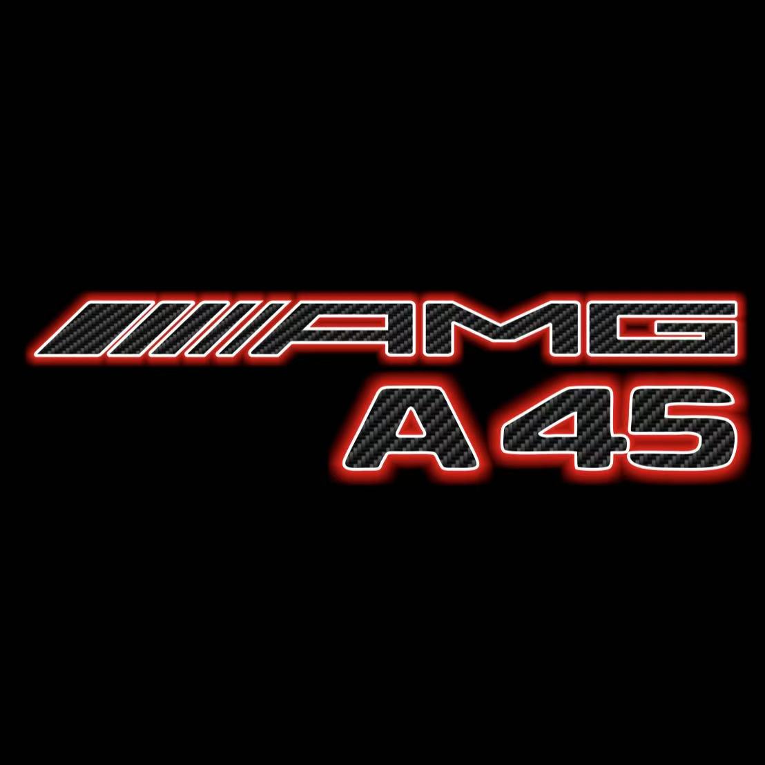 MERCEDES BENZ A45 AMG LOGO PROJECTOT LIGHTS  (quantity 1 = 1 set /2 door lights with 2 logo films)Nr.02M262