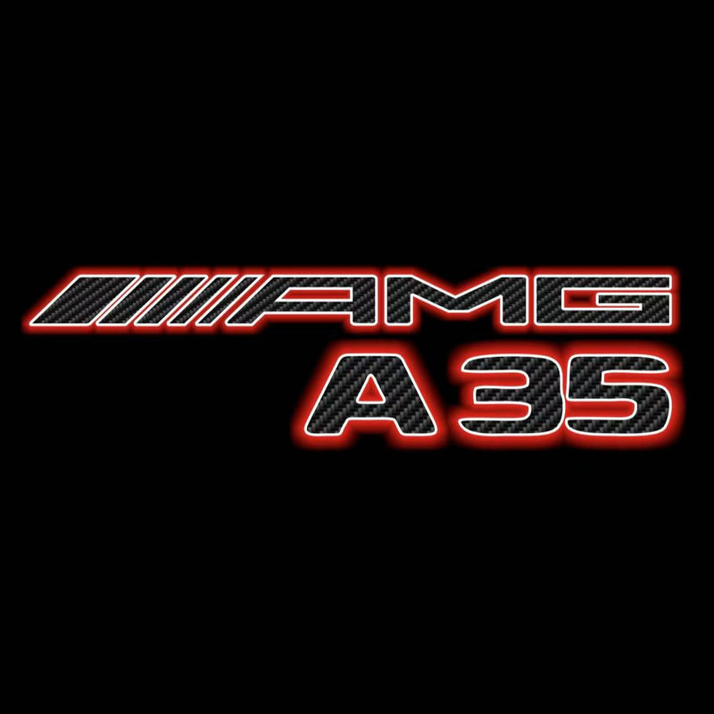MERCEDES BENZ A35 AMG LOGO PROJECTOT LIGHTS  (quantity 1 = 1 set /2 door lights with 2 logo films)Nr.02M257