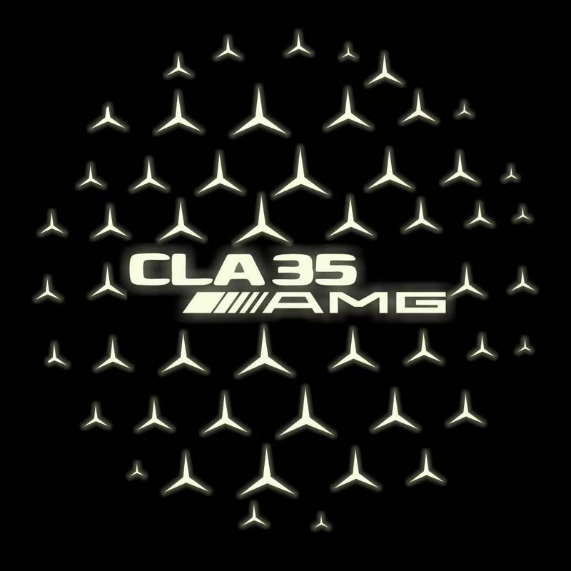 MERCEDES BENZ CLA35 AMG LOGO PROJECTOT LIGHTS  (quantity 1 = 1 set /2 door lights with 2 logo films)Nr.02M266