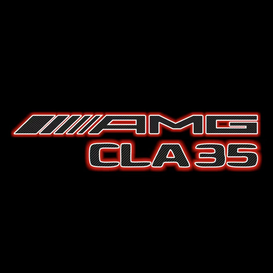MERCEDES BENZ CLA 35 AMG LOGO PROJECTOT LIGHTS  (quantity 1 = 1 set /2 door lights with 2 logo films)Nr.02M264