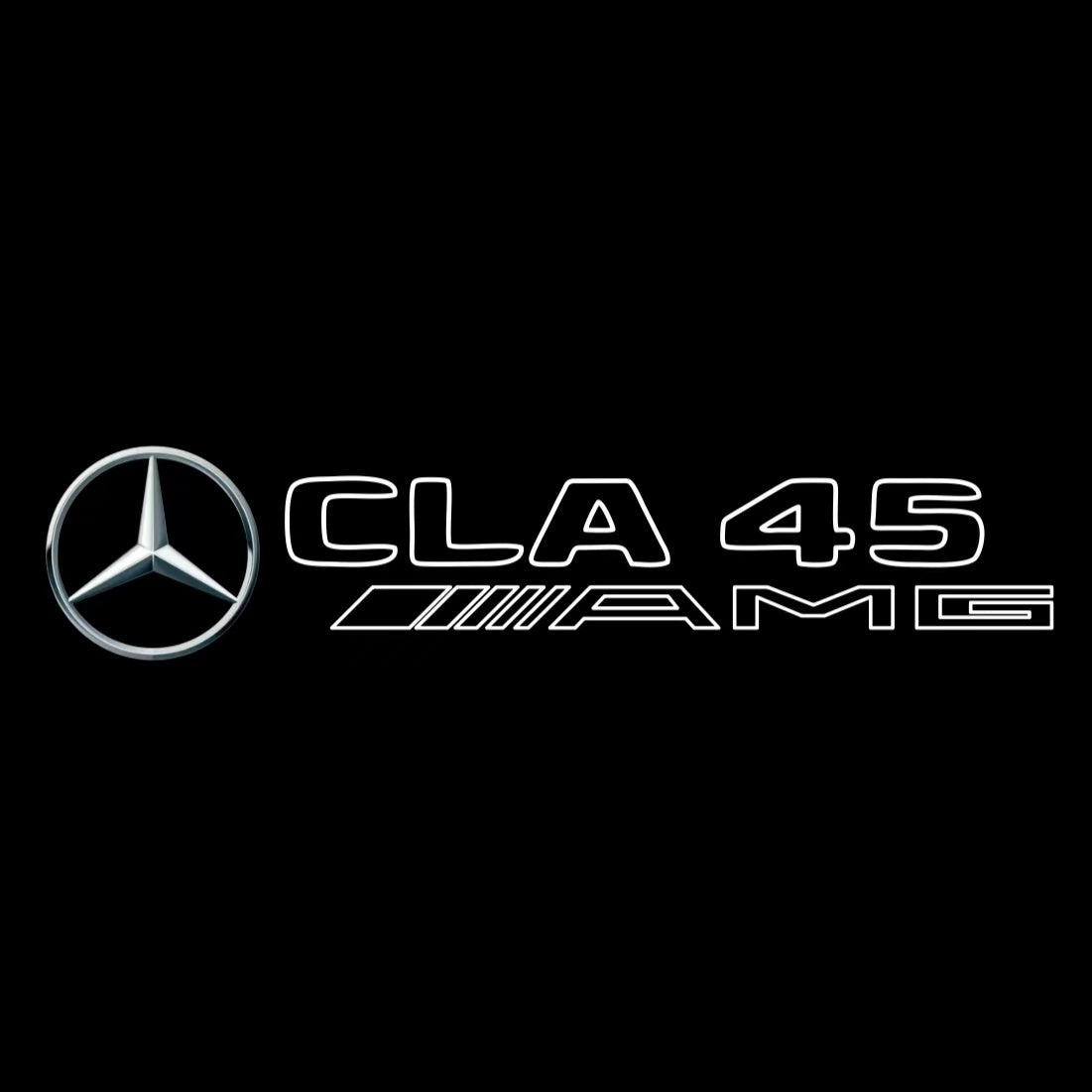 MERCEDES BENZ CLA45 AMG LOGO PROJECTOT LIGHTS  (quantity 1 = 1 set /2 door lights with 2 logo films)Nr.02M272