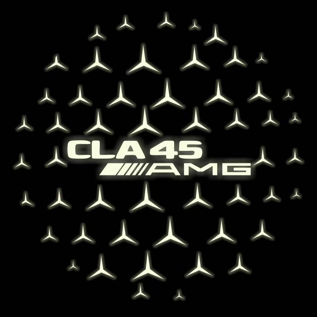 MERCEDES BENZ CLA45 AMG LOGO PROJECTOT LIGHTS  (quantity 1 = 1 set /2 door lights with 2 logo films)Nr.02M268