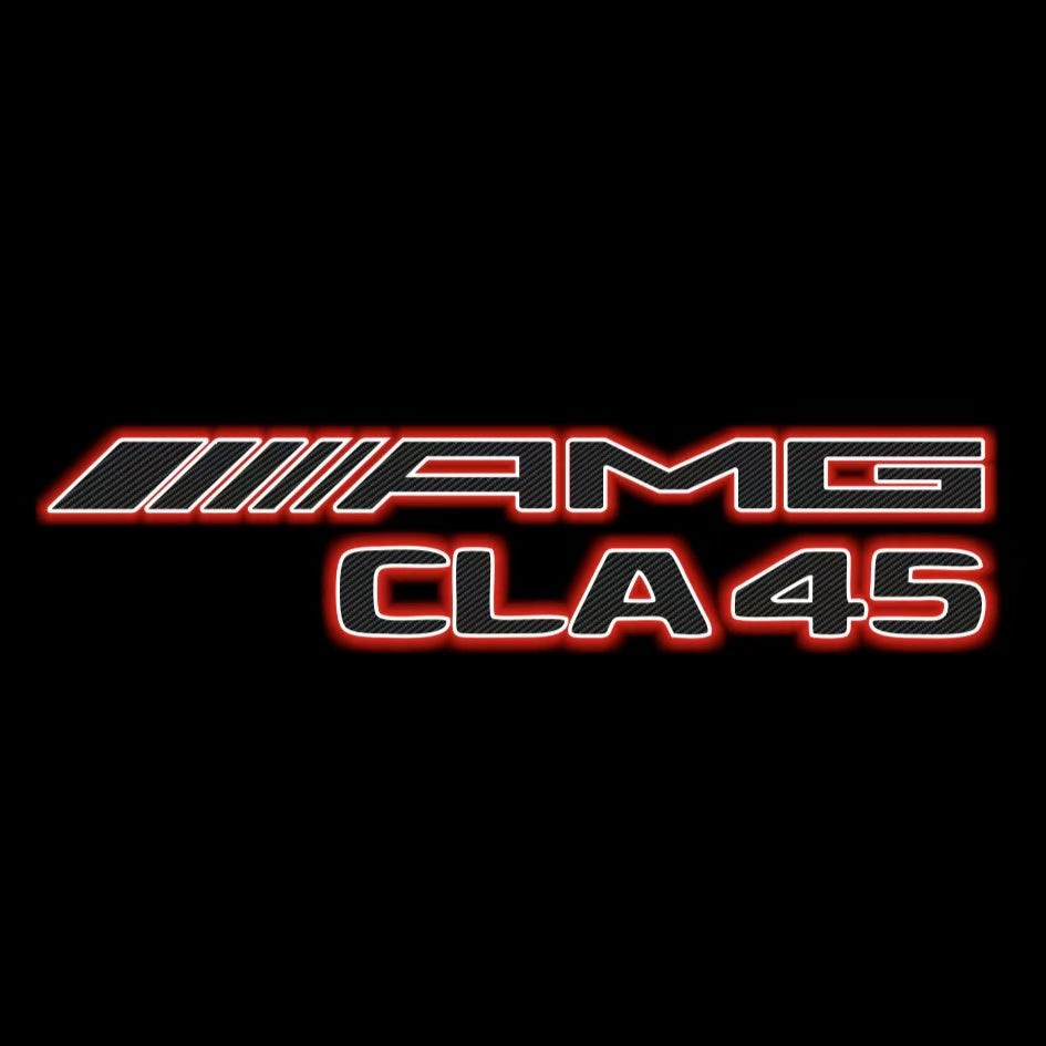 MERCEDES BENZ CLA45 AMG LOGO PROJECTOT LIGHTS  (quantity 1 = 1 set /2 door lights with 2 logo films)Nr.02M271