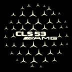 MERCEDES BENZ CLS53 AMG LOGO PROJECTOT LIGHTS  (quantity 1 = 1 set /2 door lights with 2 logo films)Nr.02M274