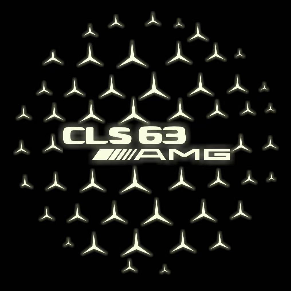 MERCEDES BENZ CLS63 AMG LOGO PROJECTOT LIGHTS  (quantity 1 = 1 set /2 door lights with 2 logo films)Nr.02M280