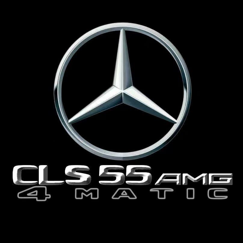 MERCEDES BENZ CLS55 AMG LOGO PROJECTOT LIGHTS  (quantity 1 = 1 set /2 door lights with 2 logo films)Nr.02M285