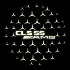 MERCEDES BENZ CLS55 AMG LOGO PROJECTOT LIGHTS  (quantity 1 = 1 set /2 door lights with 2 logo films)Nr.02M287