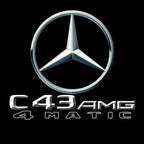 MERCEDES BENZ C43 AMG LOGO PROJECTOT LIGHTS  (quantity 1 = 1 set /2 door lights with 2 logo films)Nr.02M288