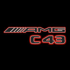 MERCEDES BENZ C43 AMG LOGO PROJECTOT LIGHTS  (quantity 1 = 1 set /2 door lights with 2 logo films)Nr.02M289