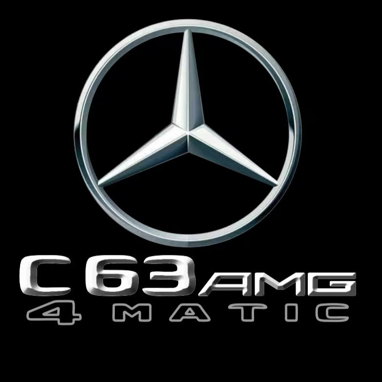 MERCEDES BENZ C63 AMG LOGO PROJECTOT LIGHTS  (quantity 1 = 1 set /2 door lights with 2 logo films)Nr.02M294