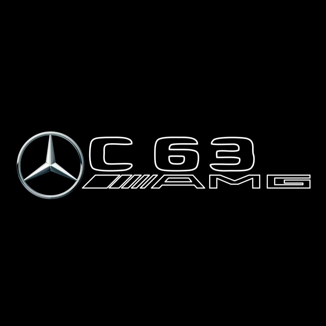 MERCEDES BENZ C63 AMG LOGO PROJECTOT LIGHTS  (quantity 1 = 1 set /2 door lights with 2 logo films)Nr.02M297