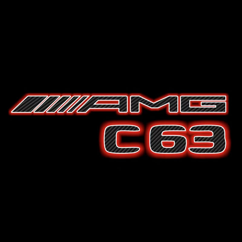 MERCEDES BENZ C63 AMG LOGO PROJECTOT LIGHTS  (quantity 1 = 1 set /2 door lights with 2 logo films)Nr.02M295
