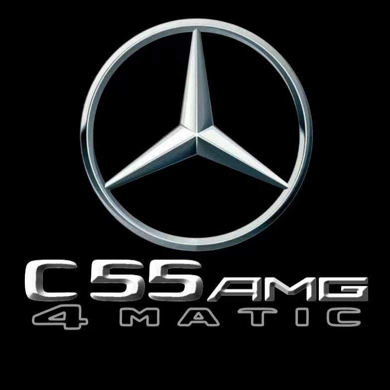 MERCEDES BENZ C55 AMG LOGO PROJECTOT LIGHTS  (quantity 1 = 1 set /2 door lights with 2 logo films)Nr.02M298