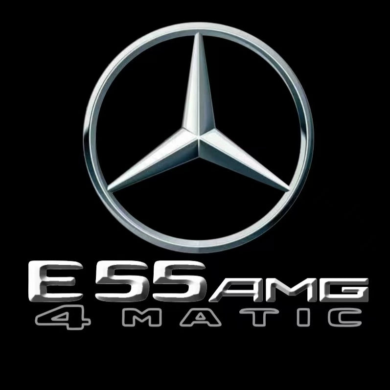 MERCEDES BENZ E55 AMG LOGO PROJECTOT LIGHTS  (quantity 1 = 1 set /2 door lights with 2 logo films)Nr.02M307