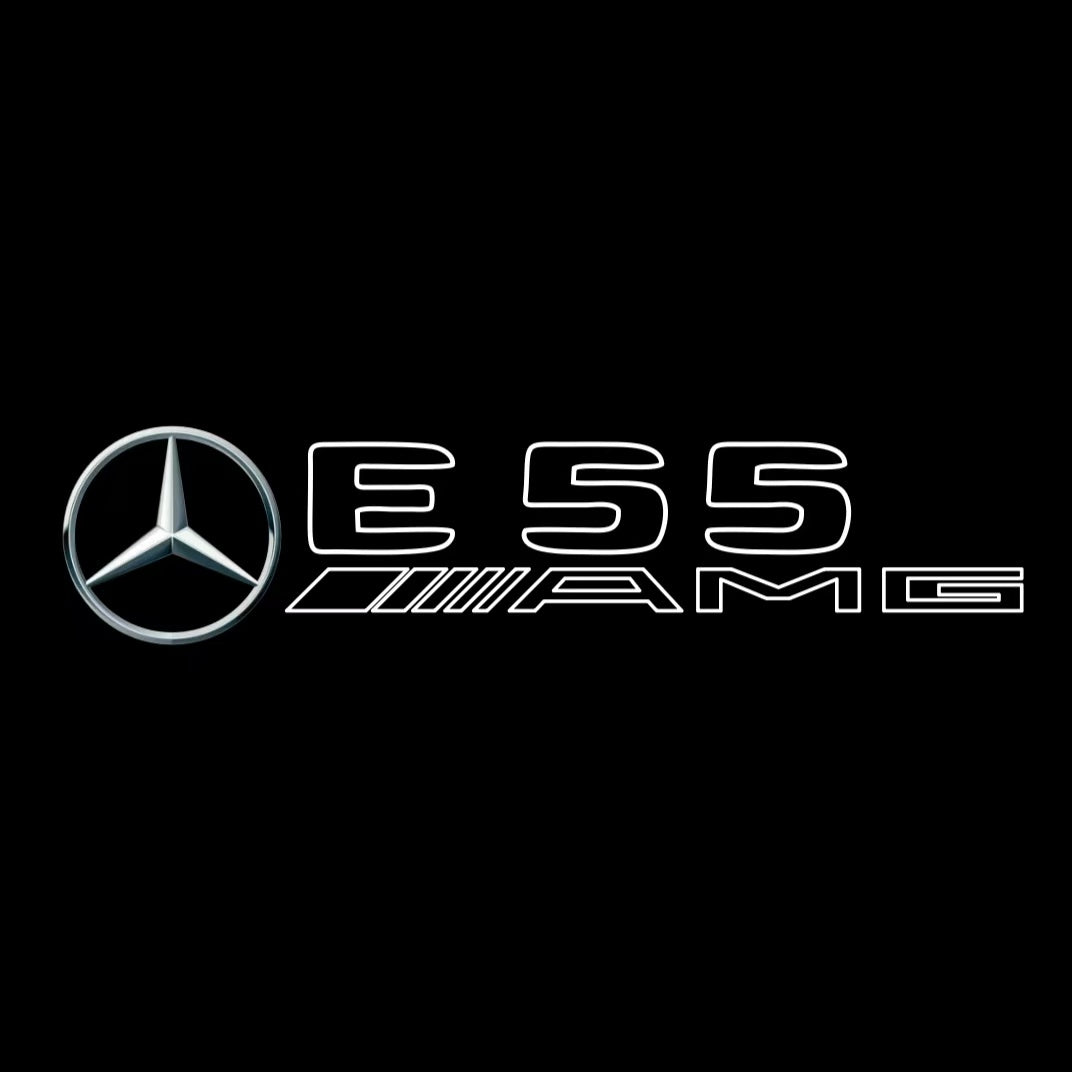 MERCEDES BENZ E55 AMG LOGO PROJECTOT LIGHTS  (quantity 1 = 1 set /2 door lights with 2 logo films)Nr.02M304