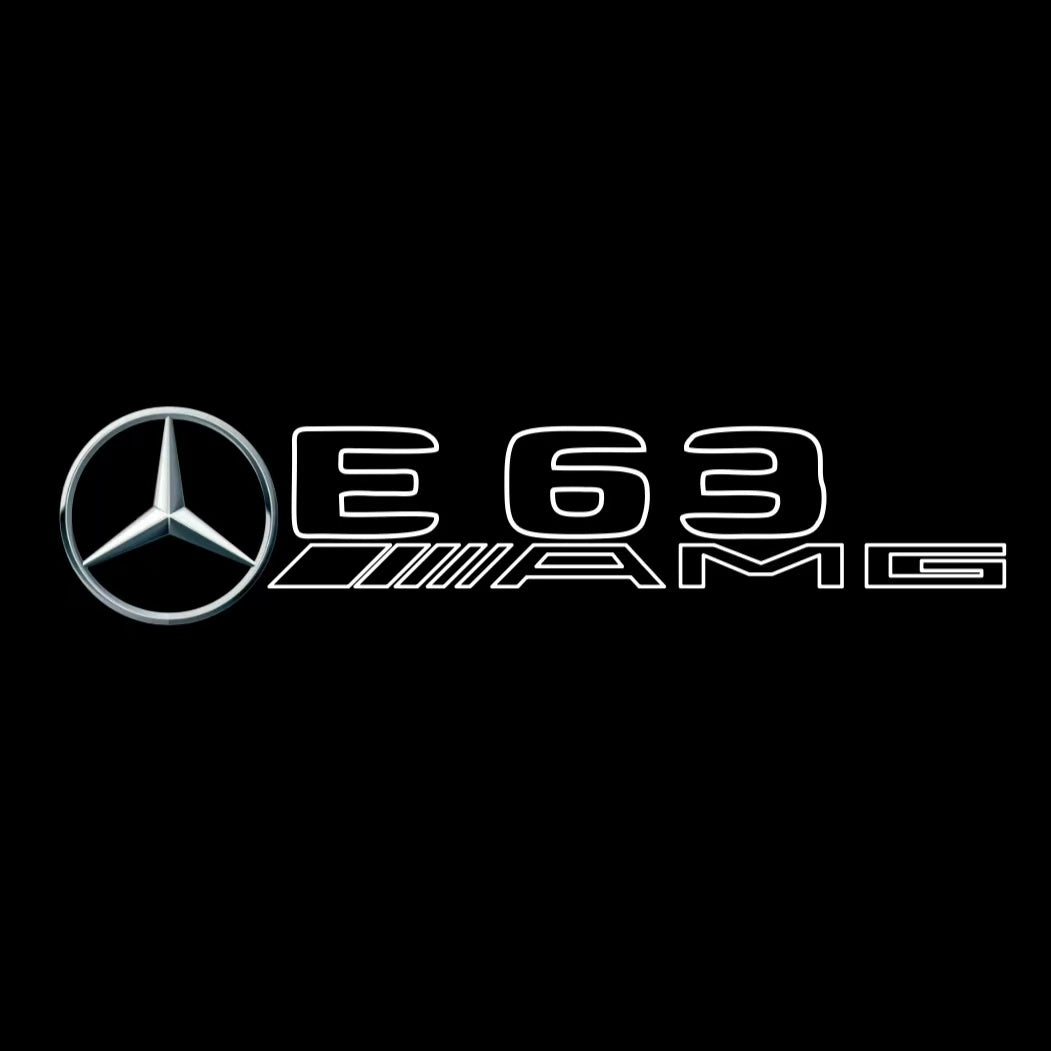 MERCEDES BENZ E63 AMG LOGO PROJECTOT LIGHTS  (quantity 1 = 1 set /2 door lights with 2 logo films)Nr.02M312