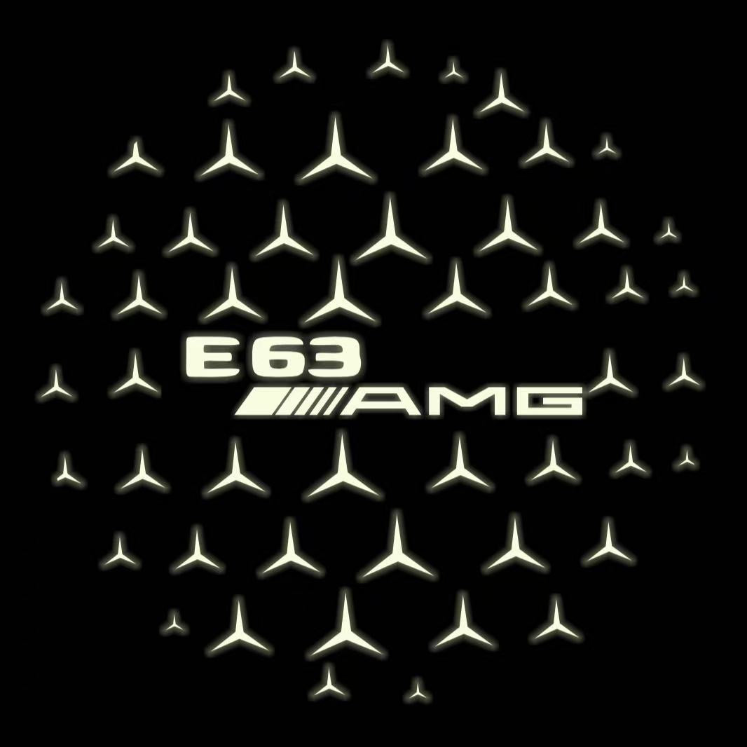 MERCEDES BENZ E63 AMG LOGO PROJECTOT LIGHTS  (quantity 1 = 1 set /2 door lights with 2 logo films)Nr.02M309
