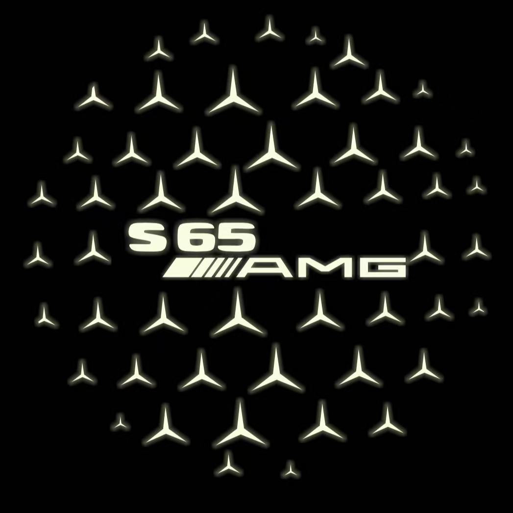 MERCEDES BENZ S65 AMG LOGO PROJECTOT LIGHTS  (quantity 1 = 1 set /2 door lights with 2 logo films)Nr.02M315