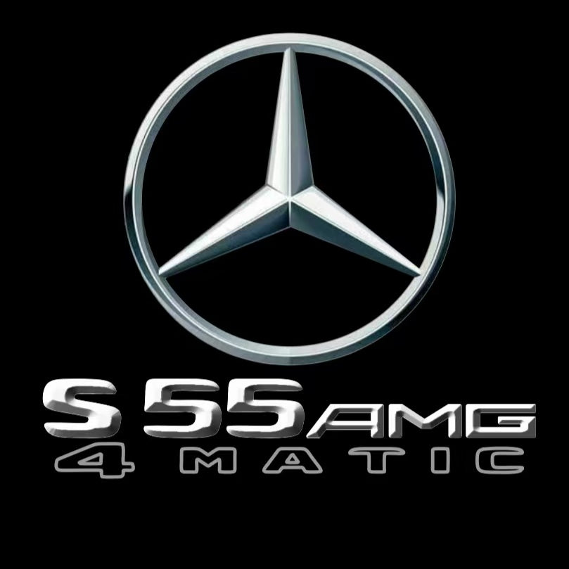 MERCEDES BENZ S55 AMG LOGO PROJECTOT LIGHTS  (quantity 1 = 1 set /2 door lights with 2 logo films)Nr.02M320