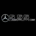 MERCEDES BENZ S55 AMG LOGO PROJECTOT LIGHTS  (quantity 1 = 1 set /2 door lights with 2 logo films)Nr.02M322