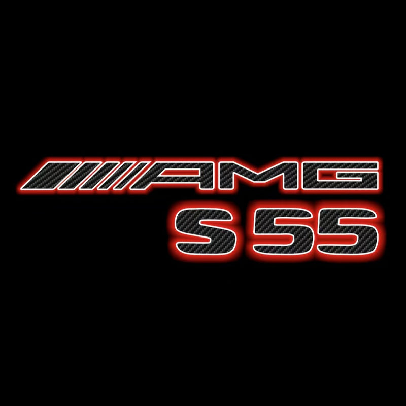 MERCEDES BENZ S55 AMG LOGO PROJECTOT LIGHTS  (quantity 1 = 1 set /2 door lights with 2 logo films)Nr.02M318