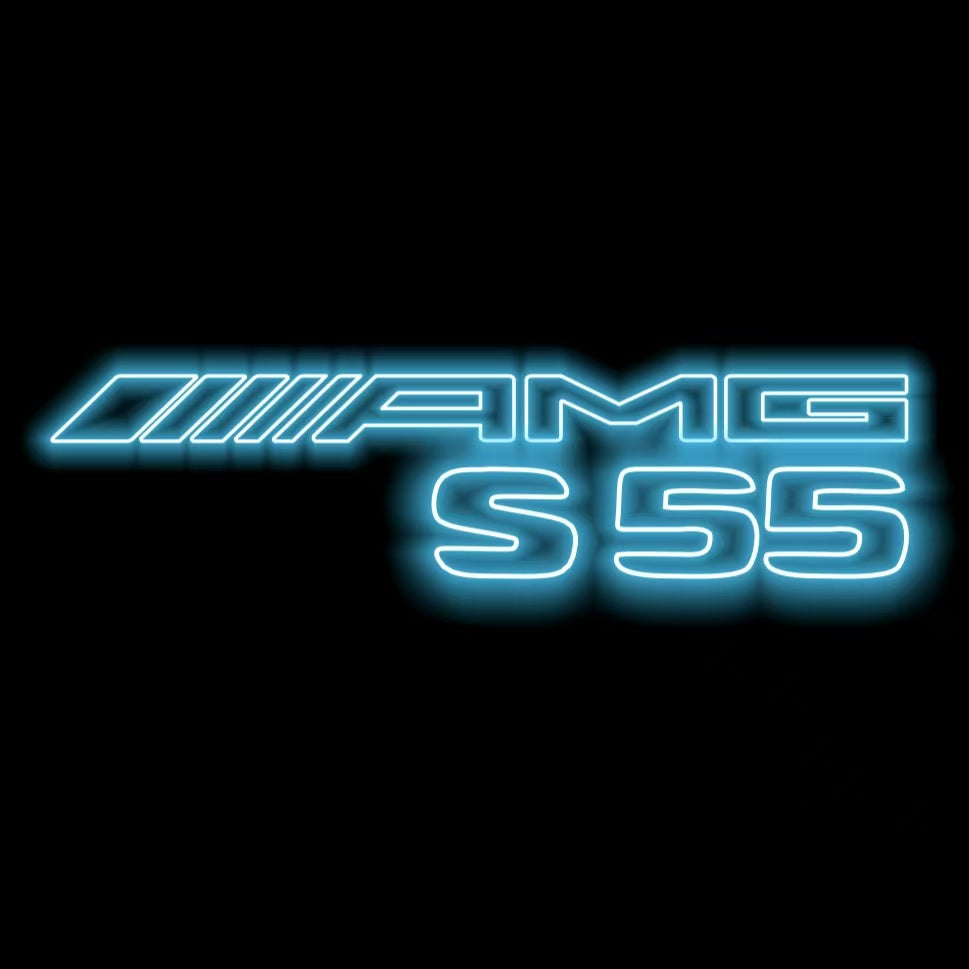 MERCEDES BENZ S55 AMG LOGO PROJECTOT LIGHTS  (quantity 1 = 1 set /2 door lights with 2 logo films)Nr.02M319