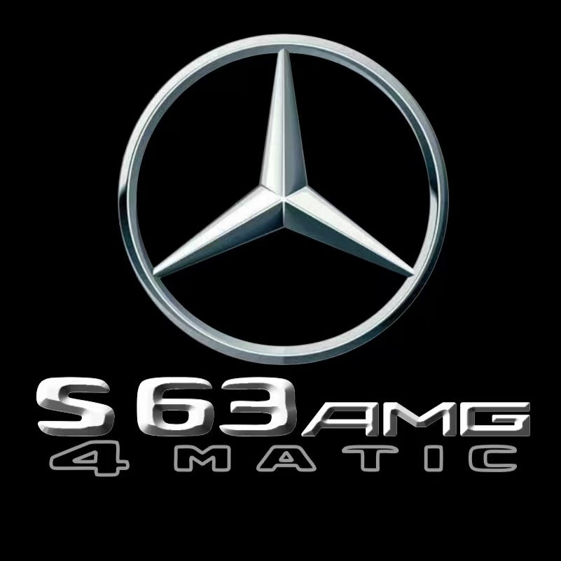 MERCEDES BENZ S63 AMG LOGO PROJECTOT LIGHTS  (quantity 1 = 1 set /2 door lights with 2 logo films)Nr.02M324
