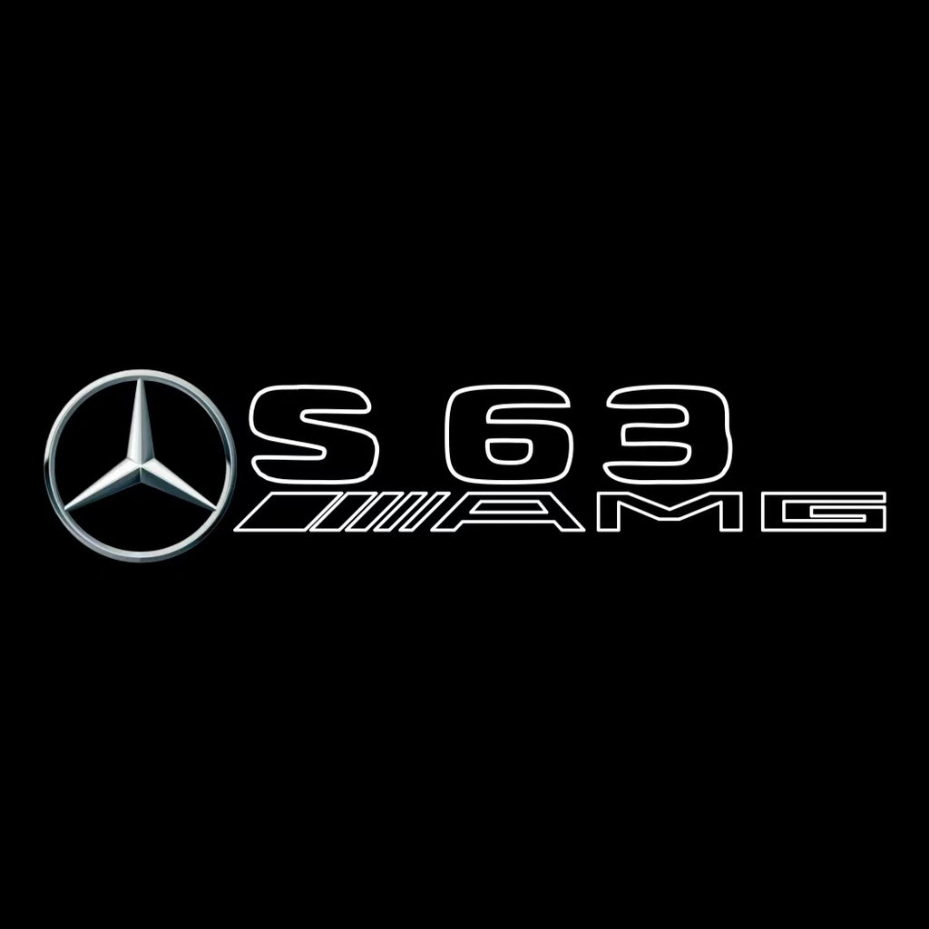 MERCEDES BENZ S63 AMG LOGO PROJECTOT LIGHTS  (quantity 1 = 1 set /2 door lights with 2 logo films)Nr.02M326
