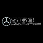 MERCEDES BENZ S63 AMG LOGO PROJECTOT LIGHTS  (quantity 1 = 1 set /2 door lights with 2 logo films)Nr.02M326
