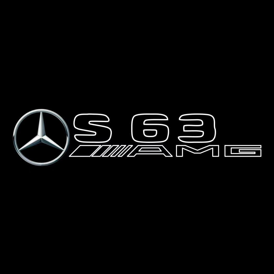 MERCEDES BENZ S63 AMG LOGO PROJECTOT LIGHTS  (quantity 1 = 1 set /2 door lights with 2 logo films)Nr.02M326