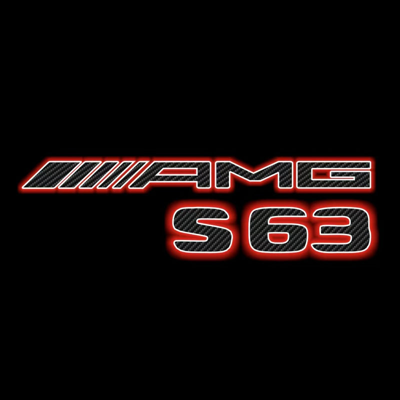MERCEDES BENZ S63 AMG LOGO PROJECTOT LIGHTS  (quantity 1 = 1 set /2 door lights with 2 logo films)Nr.02M325