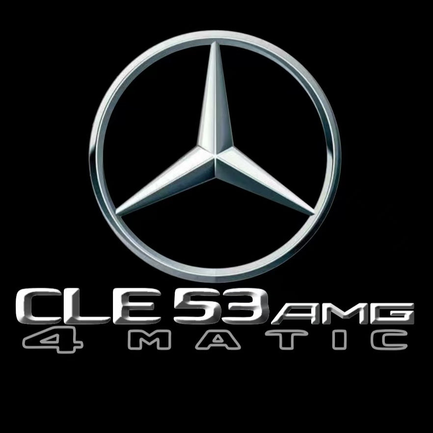 MERCEDES BENZ CLE53 AMG LOGO PROJECTOT LIGHTS  (quantity 1 = 1 set /2 door lights with 2 logo films)Nr.02M330