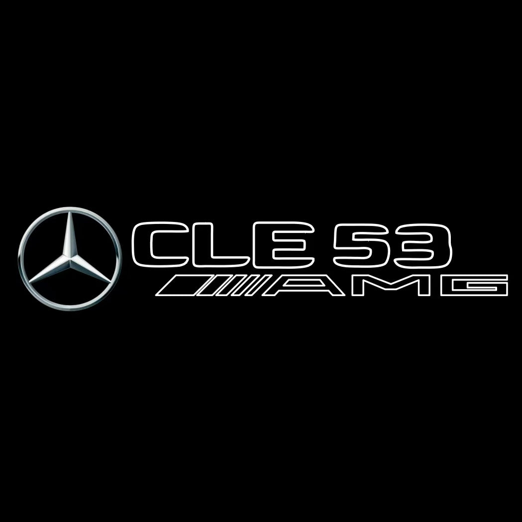 MERCEDES BENZ CLE53 AMG LOGO PROJECTOT LIGHTS  (quantity 1 = 1 set /2 door lights with 2 logo films)Nr.02M332