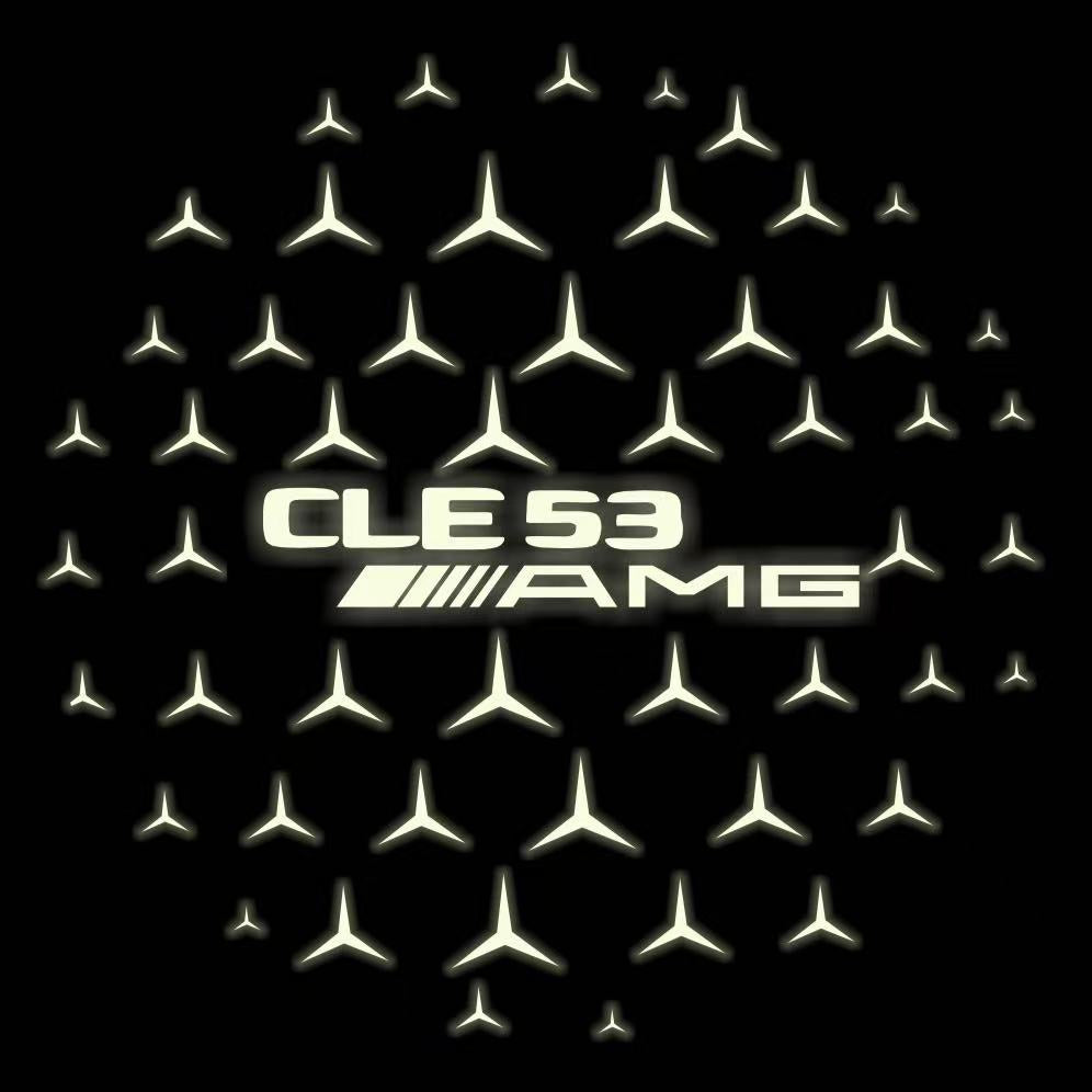 MERCEDES BENZ CLE53 AMG LOGO PROJECTOT LIGHTS  (quantity 1 = 1 set /2 door lights with 2 logo films)Nr.02M331