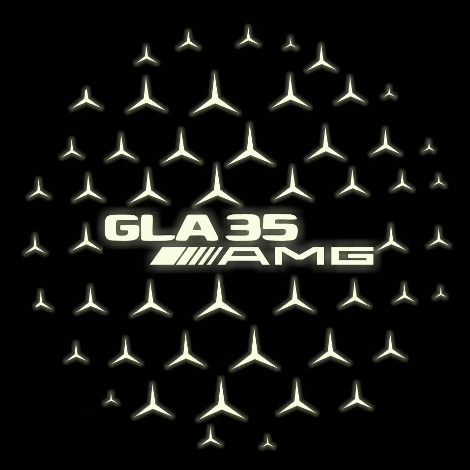 MERCEDES BENZ GLA35 AMG LOGO PROJECTOT LIGHTS  (quantity 1 = 1 set /2 door lights with 2 logo films)Nr.02M341