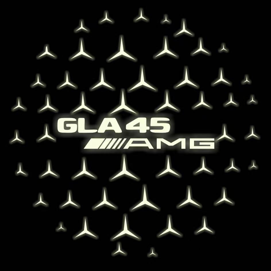MERCEDES BENZ GLA45 AMG LOGO PROJECTOT LIGHTS  (quantity 1 = 1 set /2 door lights with 2 logo films)Nr.02M345