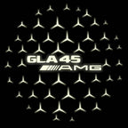 MERCEDES BENZ GLA45 AMG LOGO PROJECTOT LIGHTS  (quantity 1 = 1 set /2 door lights with 2 logo films)Nr.02M345