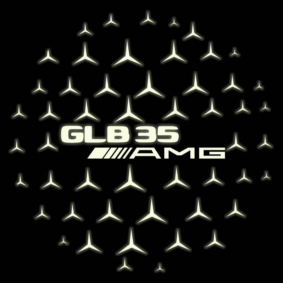 MERCEDES BENZ GLB35 AMG LOGO PROJECTOT LIGHTS  (quantity 1 = 1 set /2 door lights with 2 logo films)Nr.02M352