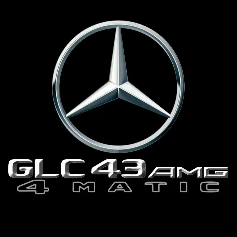 MERCEDES BENZ GLC43 AMG LOGO PROJECTOT LIGHTS  (quantity 1 = 1 set /2 door lights with 2 logo films)Nr.02M357
