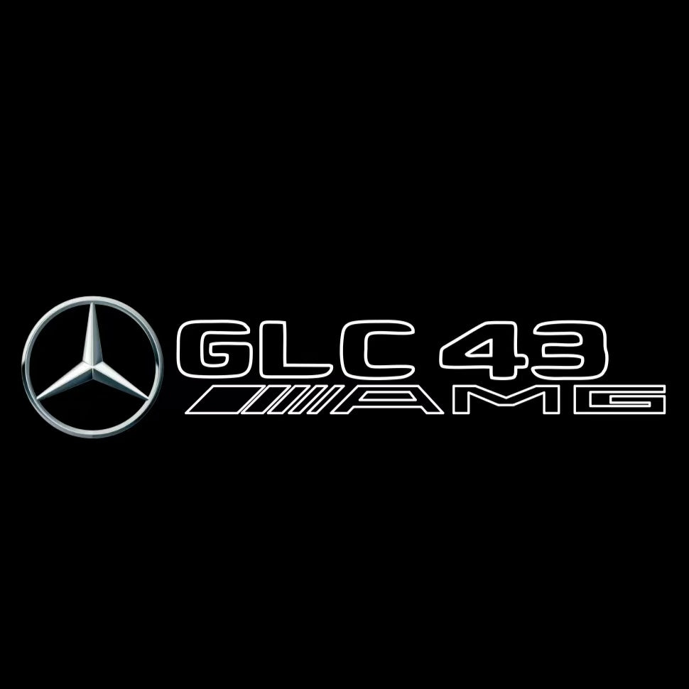 MERCEDES BENZ GLC43 AMG LOGO PROJECTOT LIGHTS  (quantity 1 = 1 set /2 door lights with 2 logo films)Nr.02M355