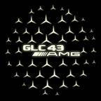 MERCEDES BENZ GLC43 AMG LOGO PROJECTOT LIGHTS  (quantity 1 = 1 set /2 door lights with 2 logo films)Nr.02M356