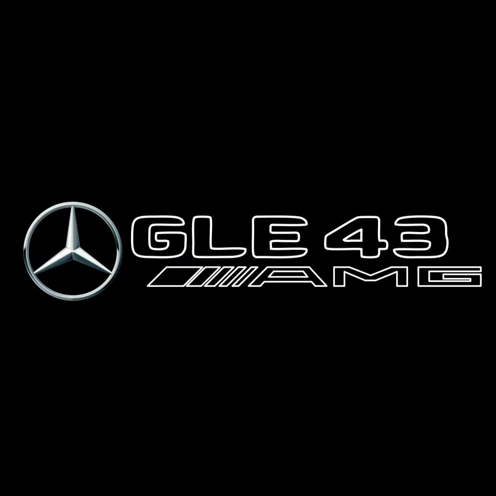 MERCEDES BENZ GLE43 AMG LOGO PROJECTOT LIGHTS  (quantity 1 = 1 set /2 door lights with 2 logo films)Nr.02M367