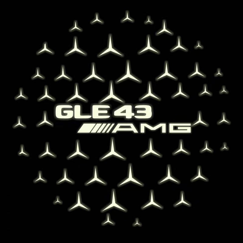 MERCEDES BENZ GLE43 AMG LOGO PROJECTOT LIGHTS  (quantity 1 = 1 set /2 door lights with 2 logo films)Nr.02M365