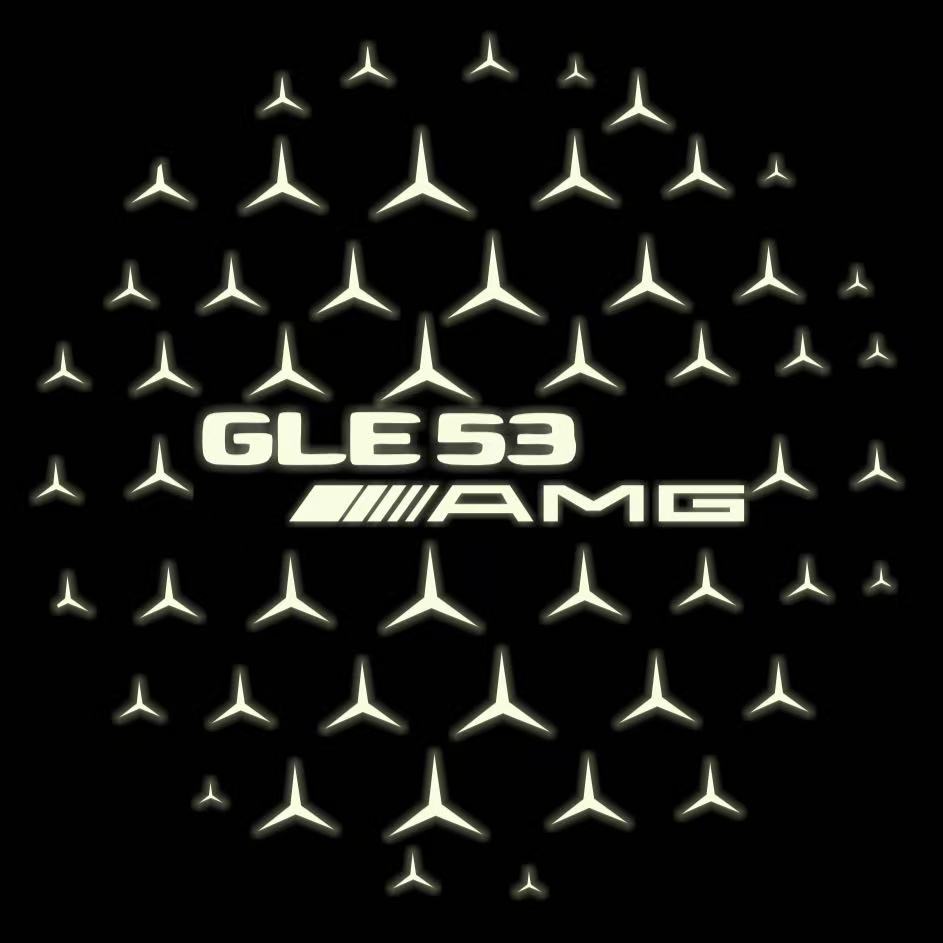 MERCEDES BENZ GLE53 AMG LOGO PROJECTOT LIGHTS  (quantity 1 = 1 set /2 door lights with 2 logo films)Nr.02M372