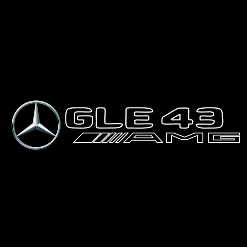 MERCEDES BENZ GLE43 AMG LOGO PROJECTOT LIGHTS  (quantity 1 = 1 set /2 door lights with 2 logo films)Nr.02M367
