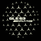 MERCEDES BENZ GLE63 AMG LOGO PROJECTOT LIGHTS  (quantity 1 = 1 set /2 door lights with 2 logo films)Nr.02M375