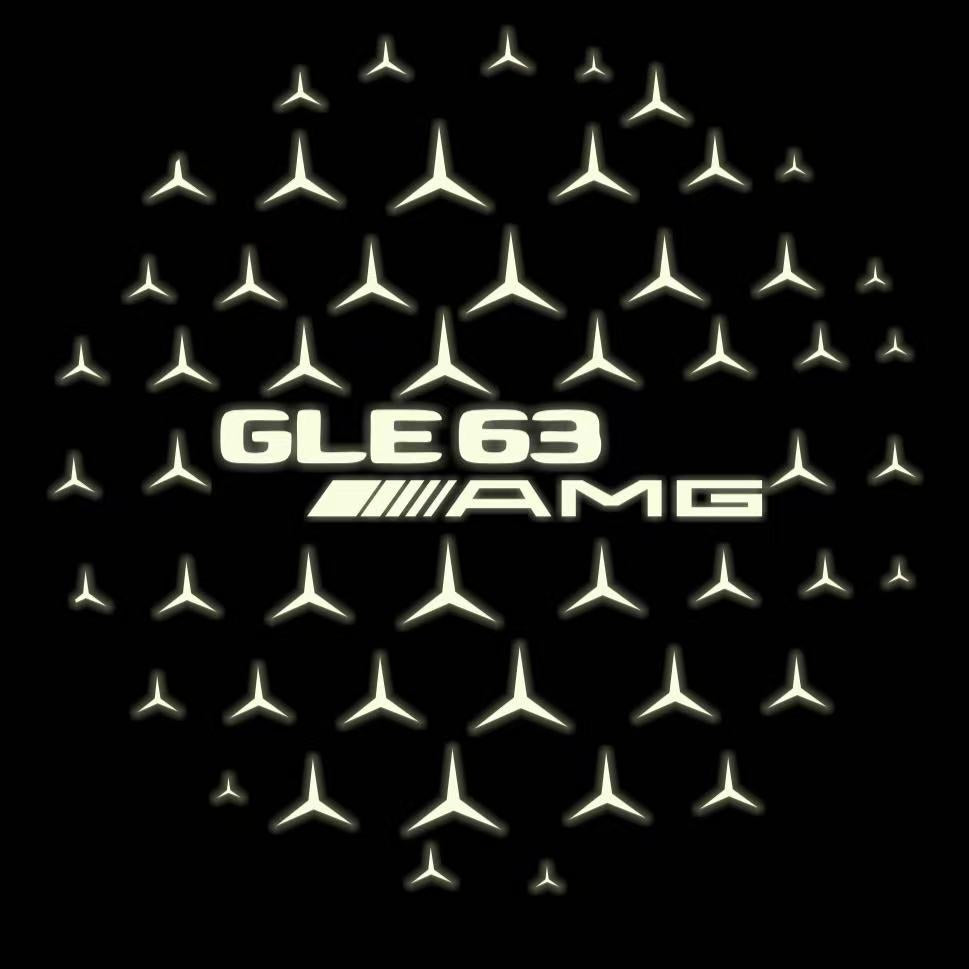 MERCEDES BENZ GLE63 AMG LOGO PROJECTOT LIGHTS  (quantity 1 = 1 set /2 door lights with 2 logo films)Nr.02M375