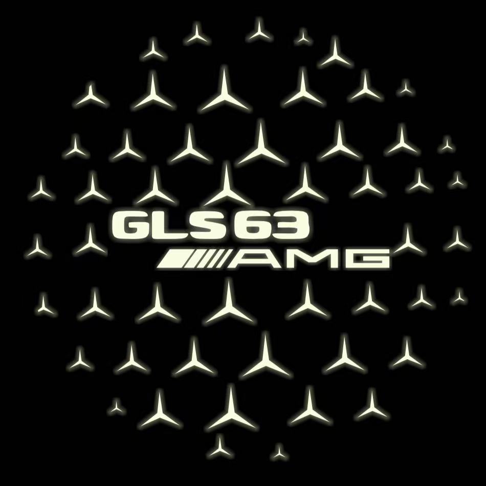 MERCEDES BENZ GLS63 AMG LOGO PROJECTOT LIGHTS  (quantity 1 = 1 set /2 door lights with 2 logo films)Nr.02M382