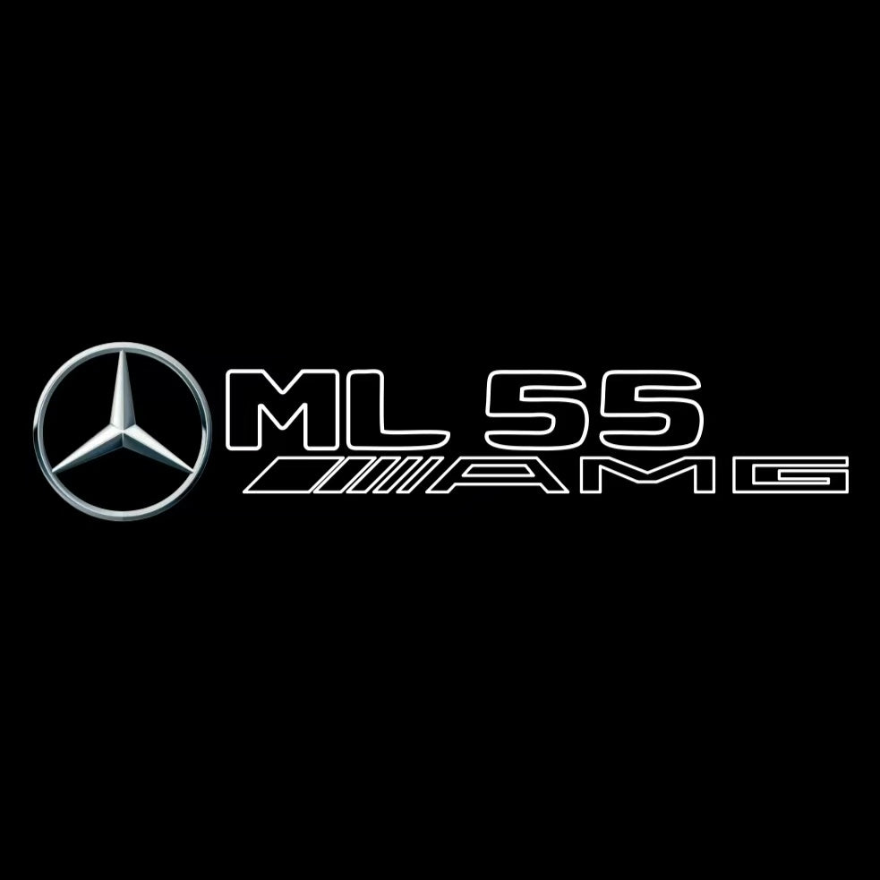 MERCEDES BENZ ML55 AMG LOGO PROJECTOT LIGHTS  (quantity 1 = 1 set /2 door lights with 2 logo films)Nr.02M385