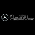 MERCEDES BENZ ML63 AMG LOGO PROJECTOT LIGHTS  (quantity 1 = 1 set /2 door lights with 2 logo films)Nr.02M392